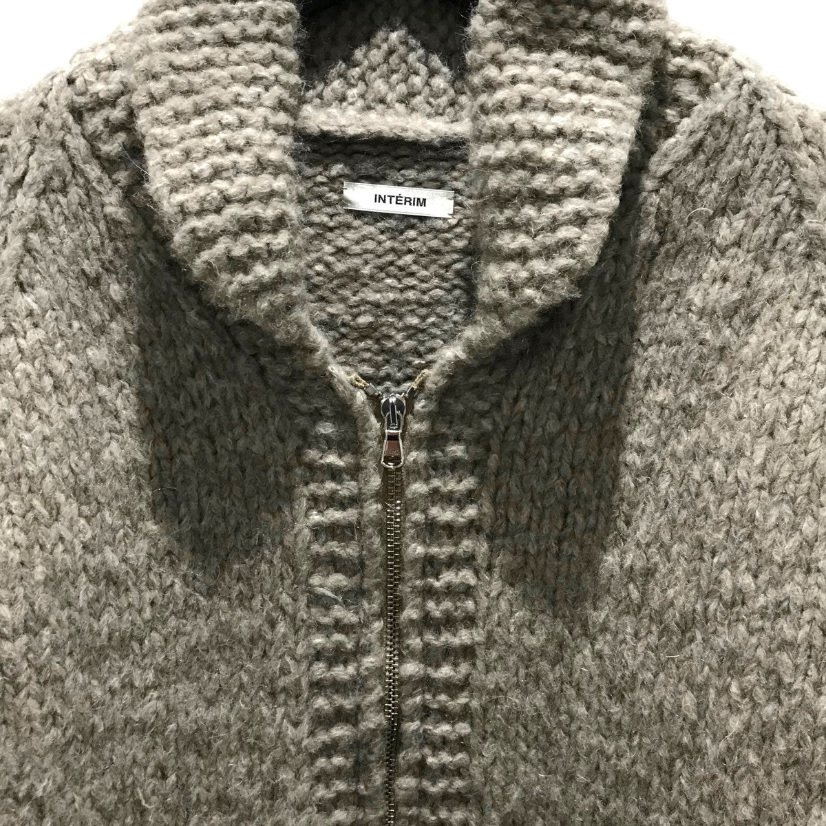 INTERIM 【HAND KNIT YAK ALPACA BEIGE HYPER BIG COWICHAN SWEATER】カウチンカーディガンIT24A059 古着・中古-3枚目のアイテム画像