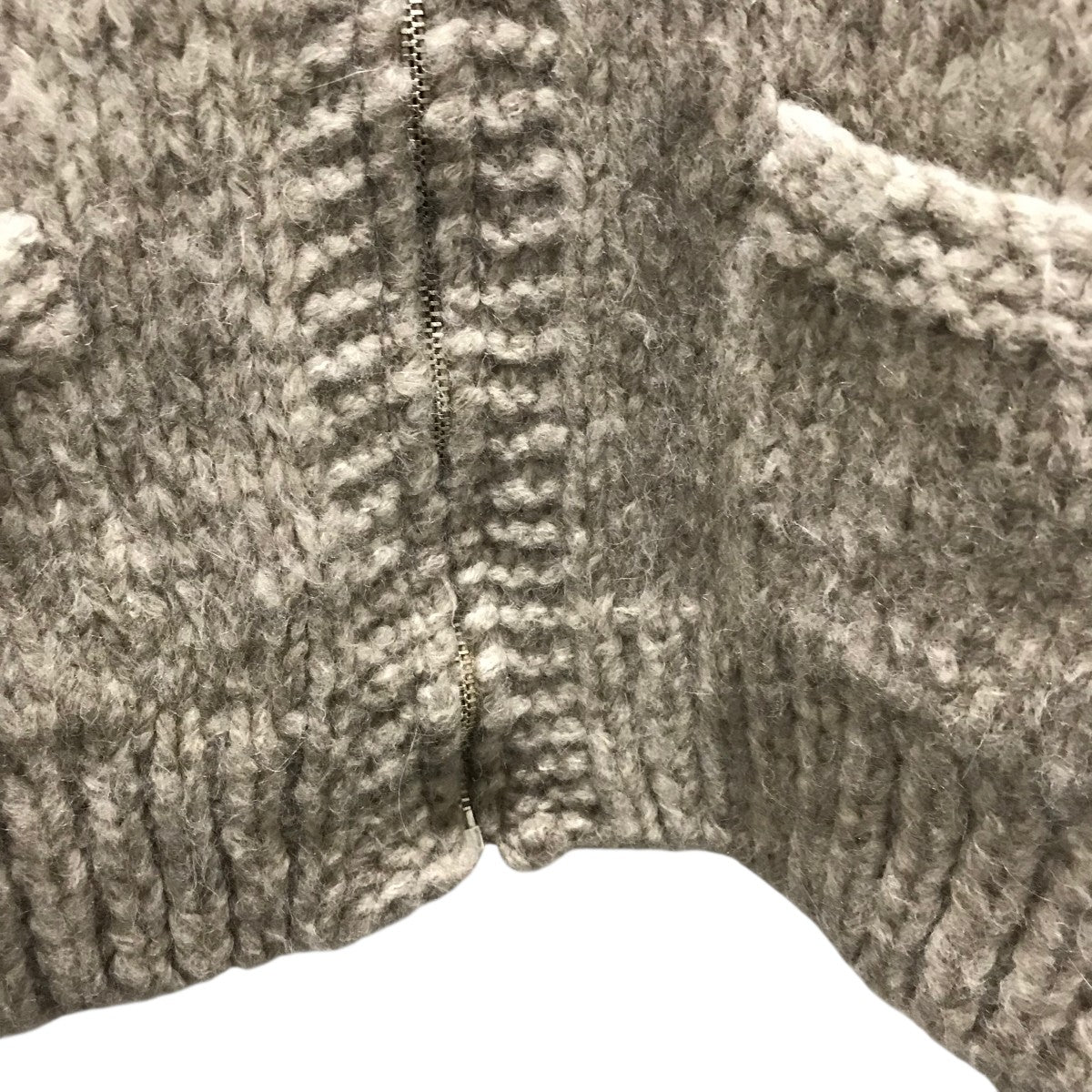 INTERIM 【HAND KNIT YAK ALPACA BEIGE HYPER BIG COWICHAN SWEATER】カウチンカーディガンIT24A059 古着・中古-4枚目のアイテム画像