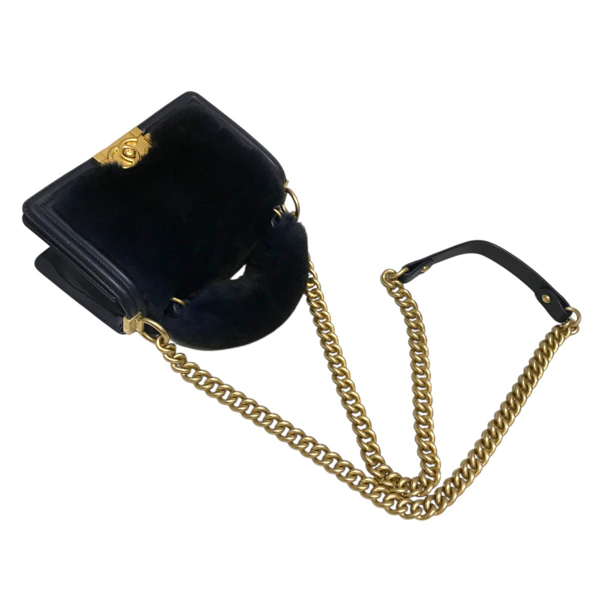 ファー×レザー2WAYショルダーバッグ
