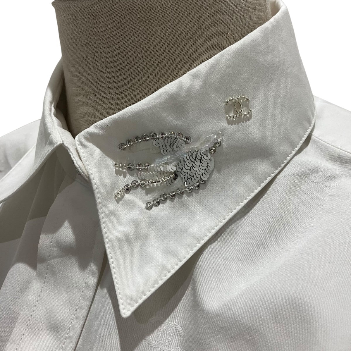 CHANEL 25SSココマークロングシャツP79462V71630 古着・中古-5枚目のアイテム画像