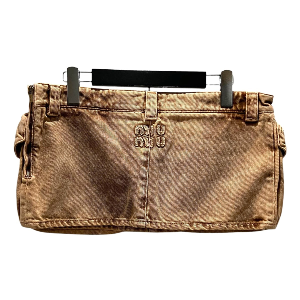 MIU MIU ウォッシュ加工デニムミニスカートGWD295 古着・中古-2枚目のアイテム画像