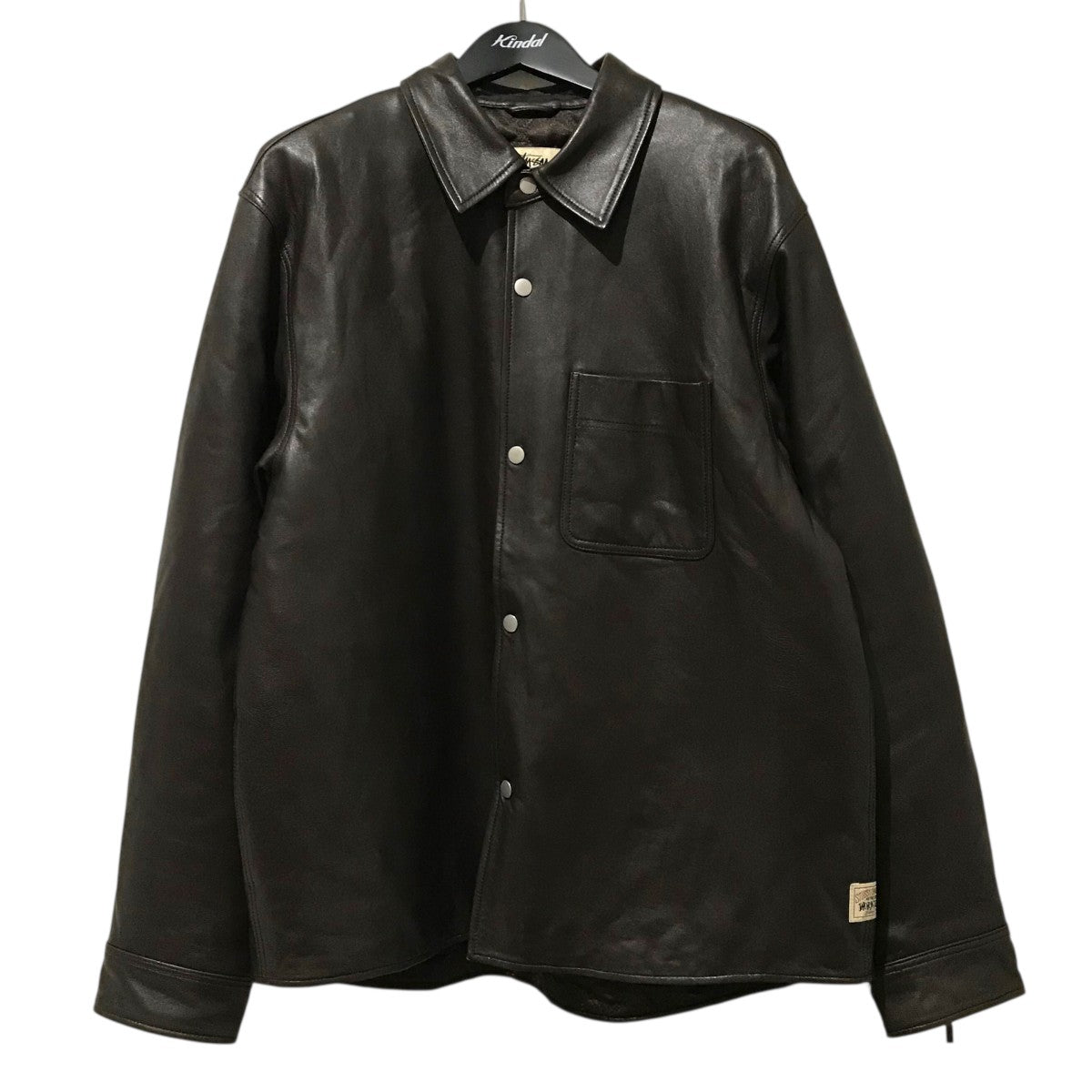 STUSSY ステューシー 革ジャンBoxy Leather Overshirt stussy(ステューシー) 【boxy leather overshirt espresso】レザー