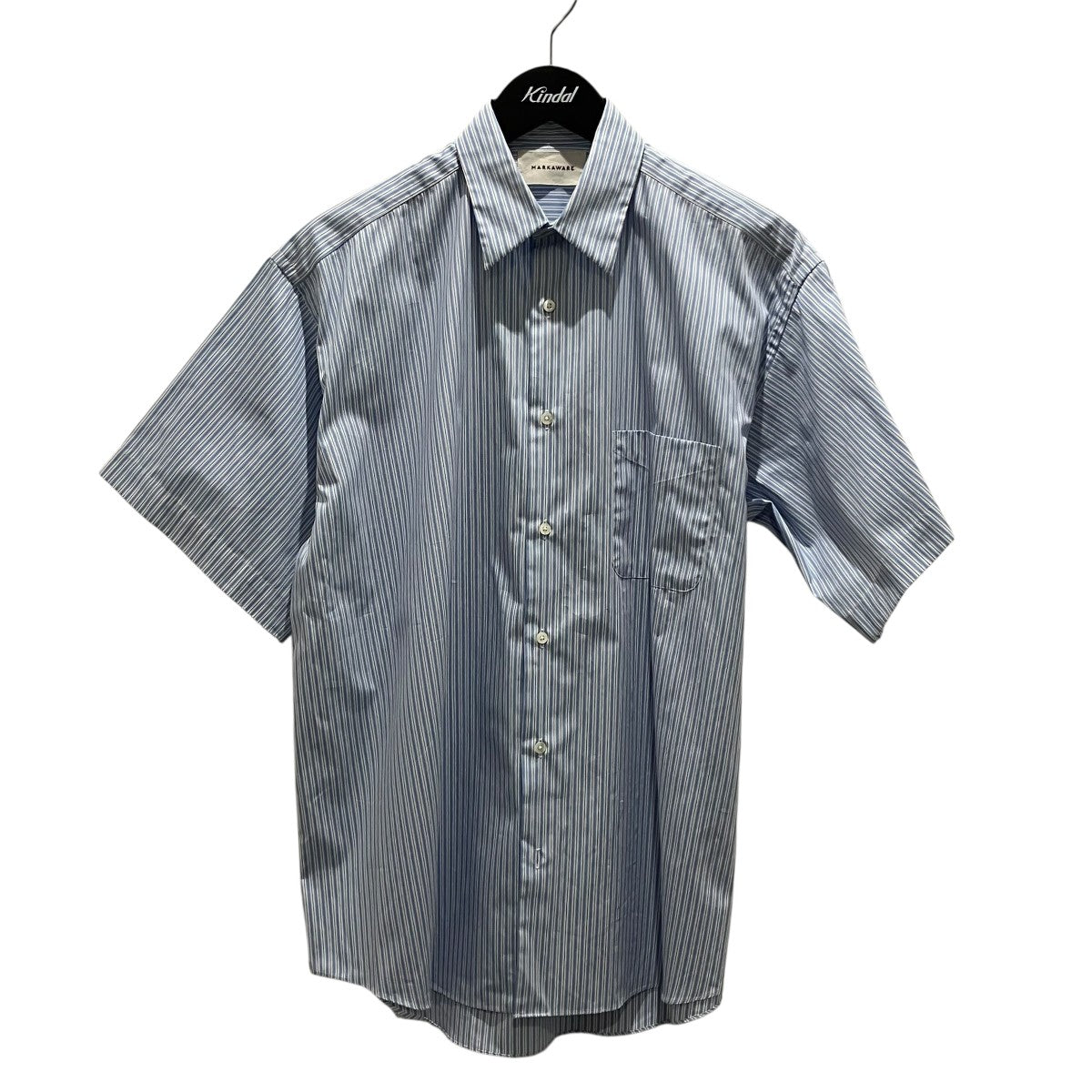MARKAWARE 【SOKTAS ORGANIC COTTON POPLIN STRIPE COMFORT FIT SHIRT S S】ストライプシャツA24B01SH02B 古着・中古-1枚目のアイテム画像