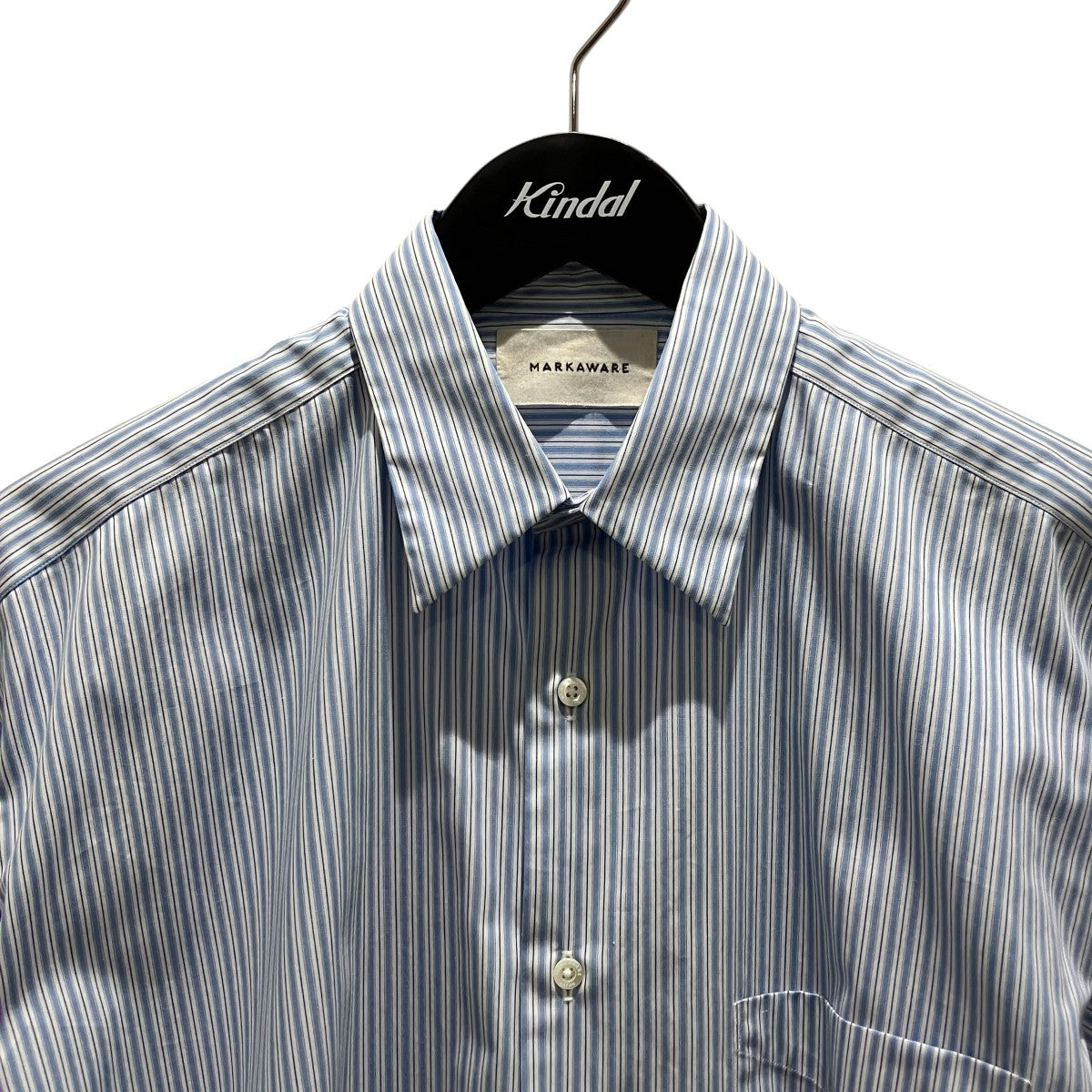 MARKAWARE 【SOKTAS ORGANIC COTTON POPLIN STRIPE COMFORT FIT SHIRT S S】ストライプシャツA24B01SH02B 古着・中古-3枚目のアイテム画像