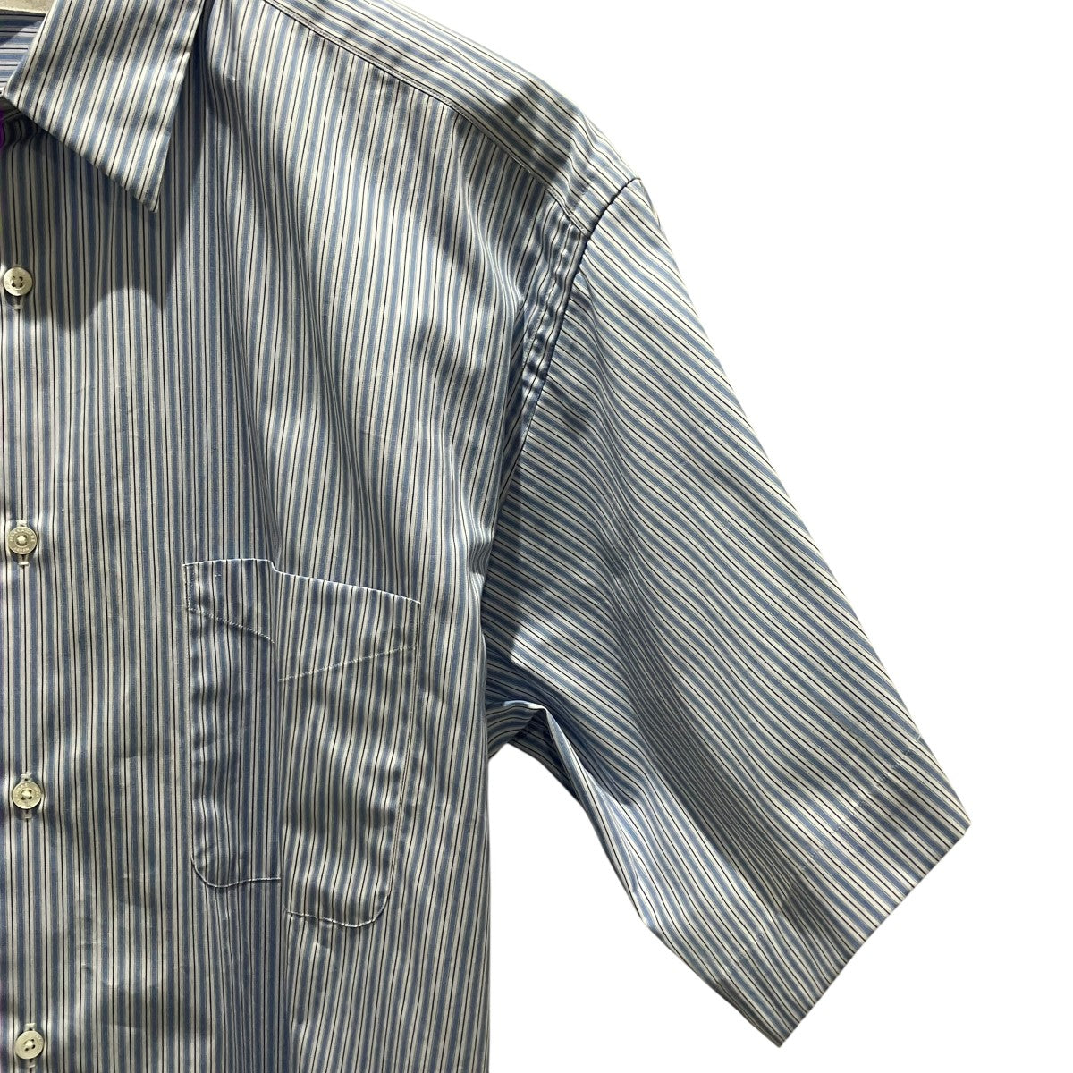MARKAWARE 【SOKTAS ORGANIC COTTON POPLIN STRIPE COMFORT FIT SHIRT S S】ストライプシャツA24B01SH02B 古着・中古-4枚目のアイテム画像