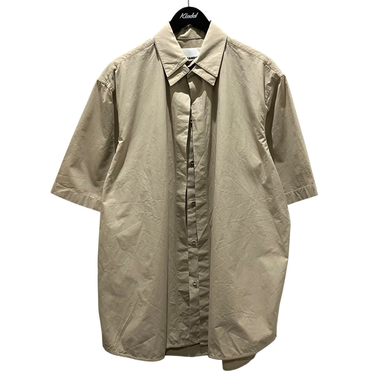 JIL SANDER 24SSダブルレイヤーコットンポプリン半袖シャツJ21DL0171 古着・中古-1枚目のアイテム画像