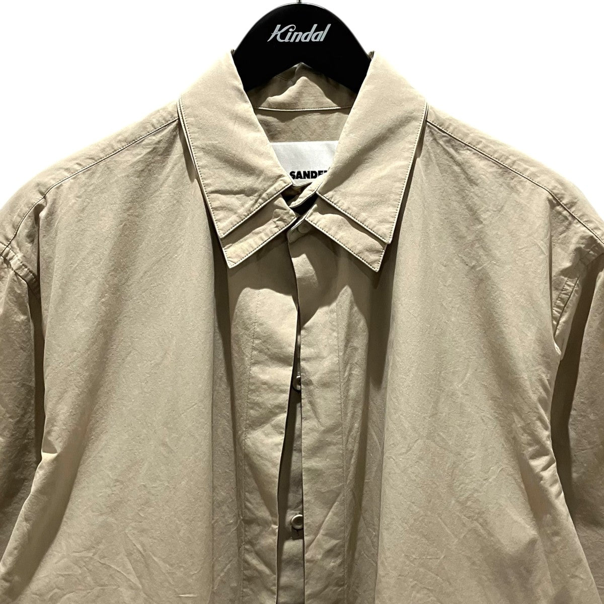 JIL SANDER 24SSダブルレイヤーコットンポプリン半袖シャツJ21DL0171 古着・中古-3枚目のアイテム画像