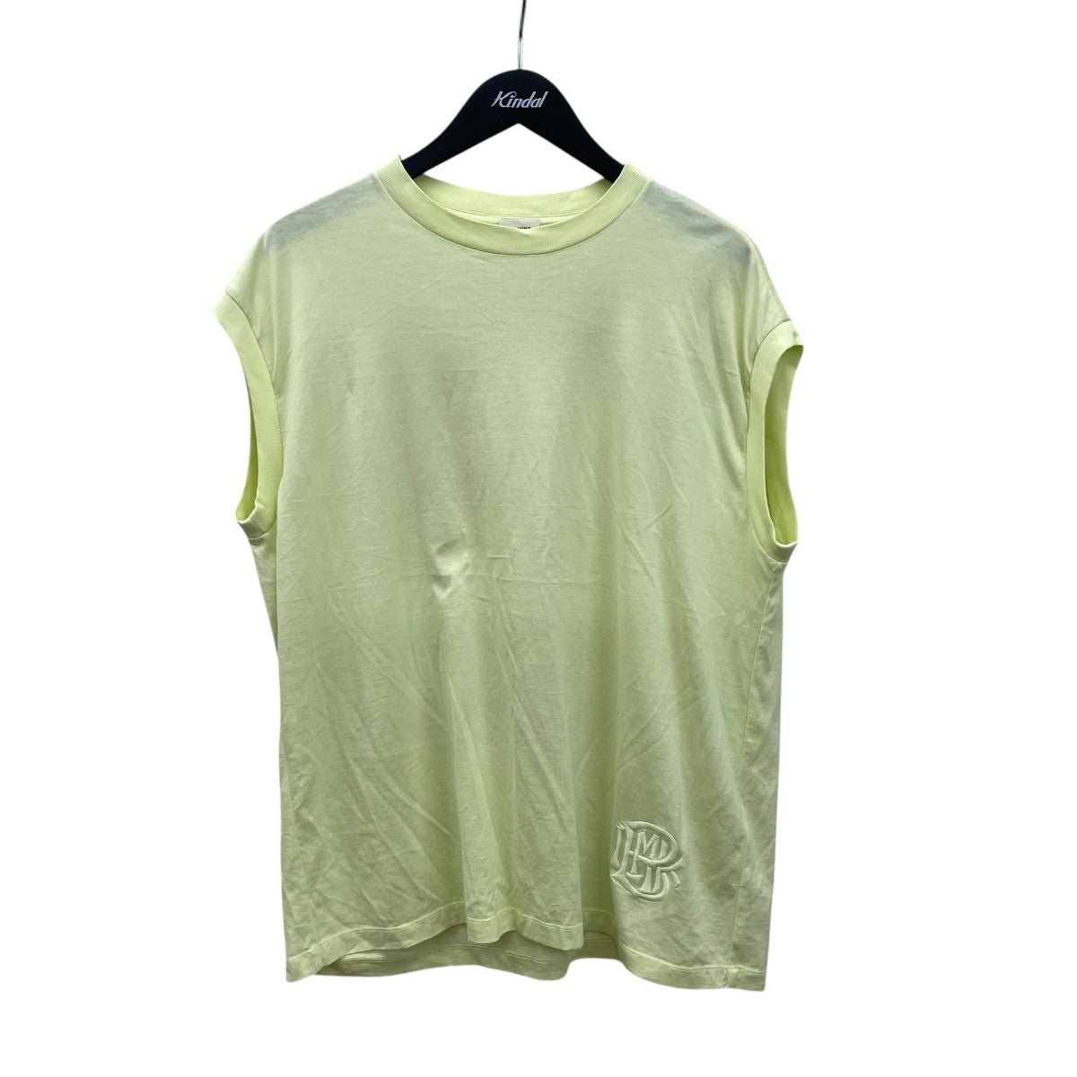コットンクルーネック 刺繍ノースリーブTシャツ7917-222-0041