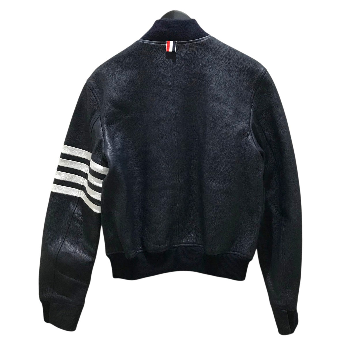 【専用】THOM BROWNE シングルライダースジャケット ネイビー・ホワイト ラトルトラップ RattleTrap シングルライダースレザージャケット