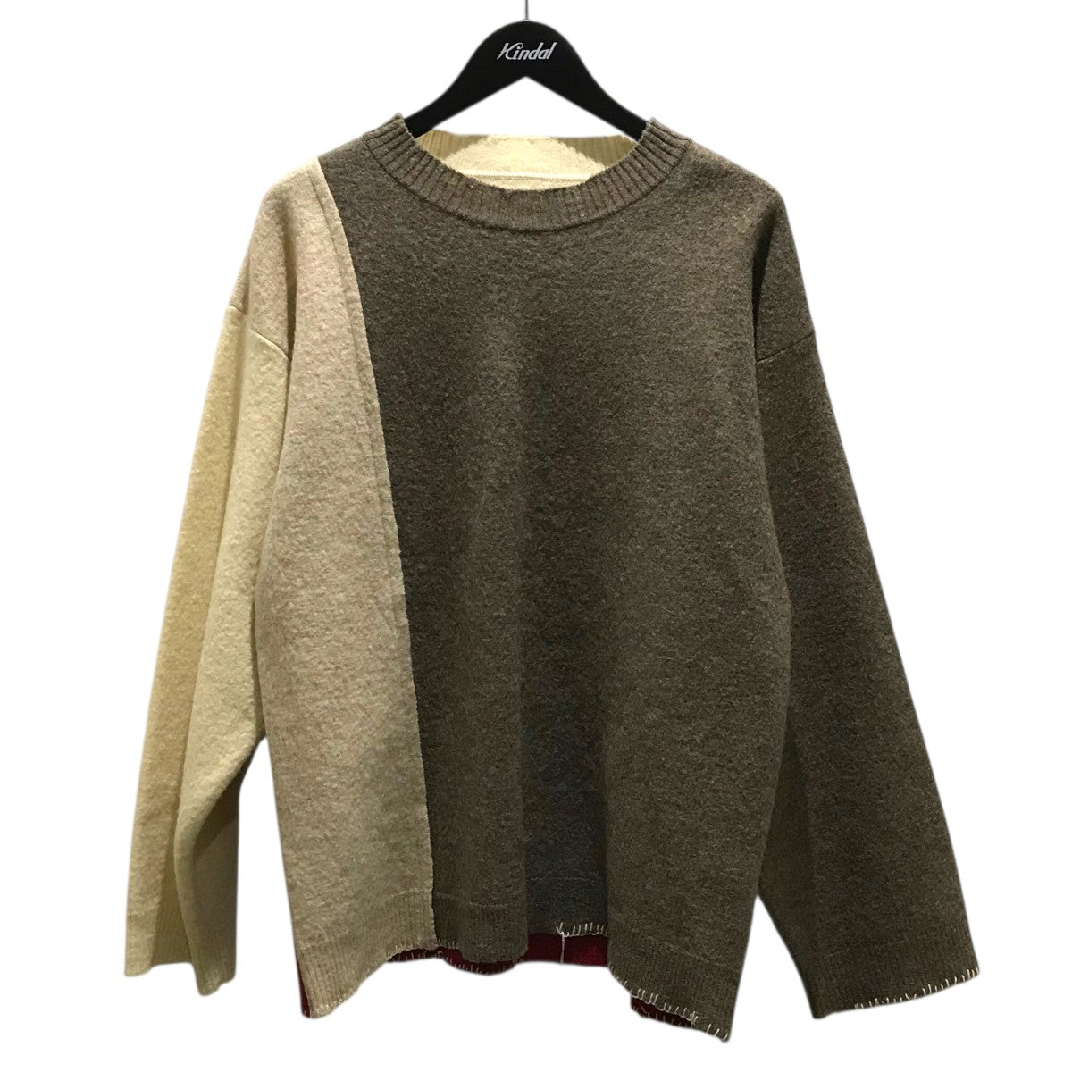 ボーダー切替クルーネックニットS50HA0987