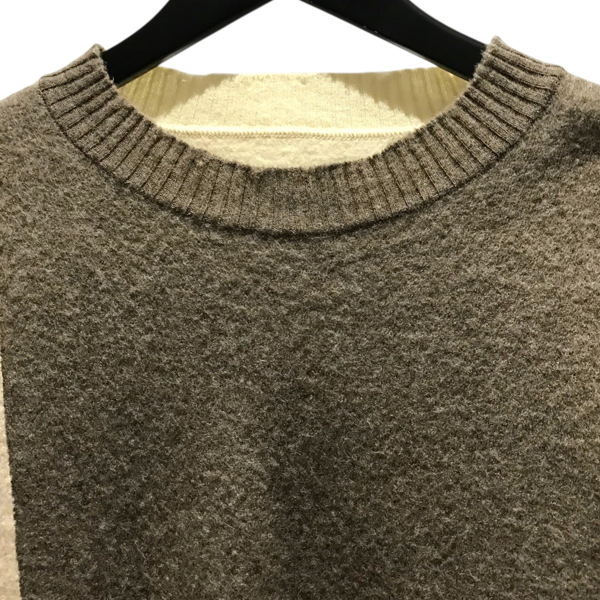 ボーダー切替クルーネックニットS50HA0987