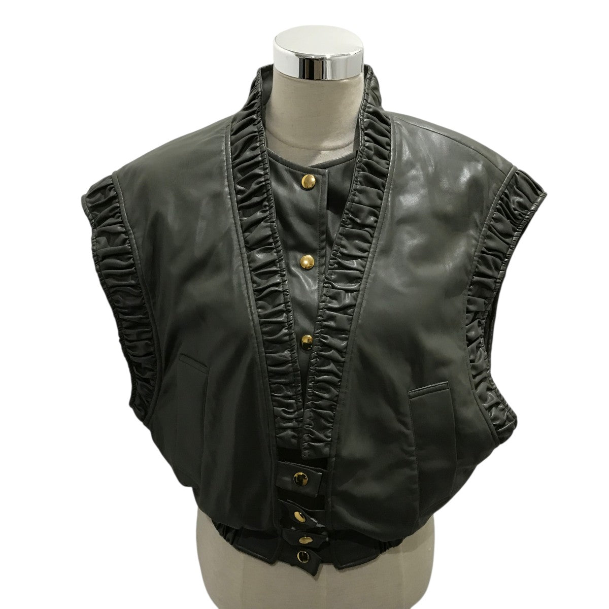 フミエタナカ　fumietanaka ギャザーベスト 中古・古着通販】FUMIE=TANAKA (フミエタナカ) GATHER VEST F23A-16