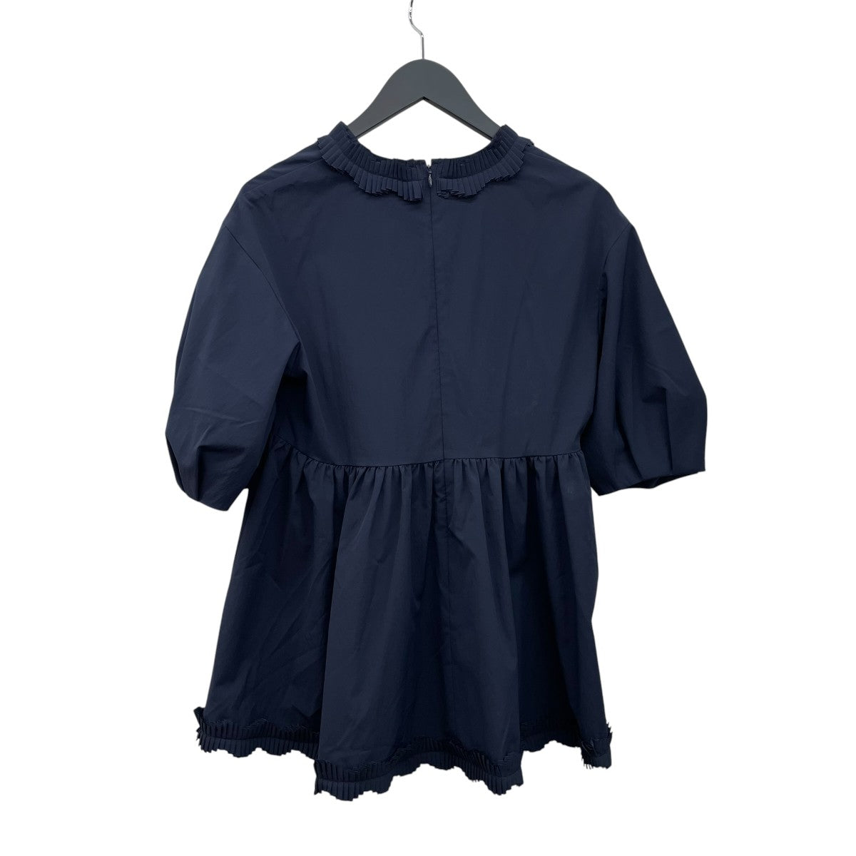 UNITED ARROWS タックフリルVネックハーフスリーブブラウス1516-199-1651 古着・中古-2枚目のアイテム画像