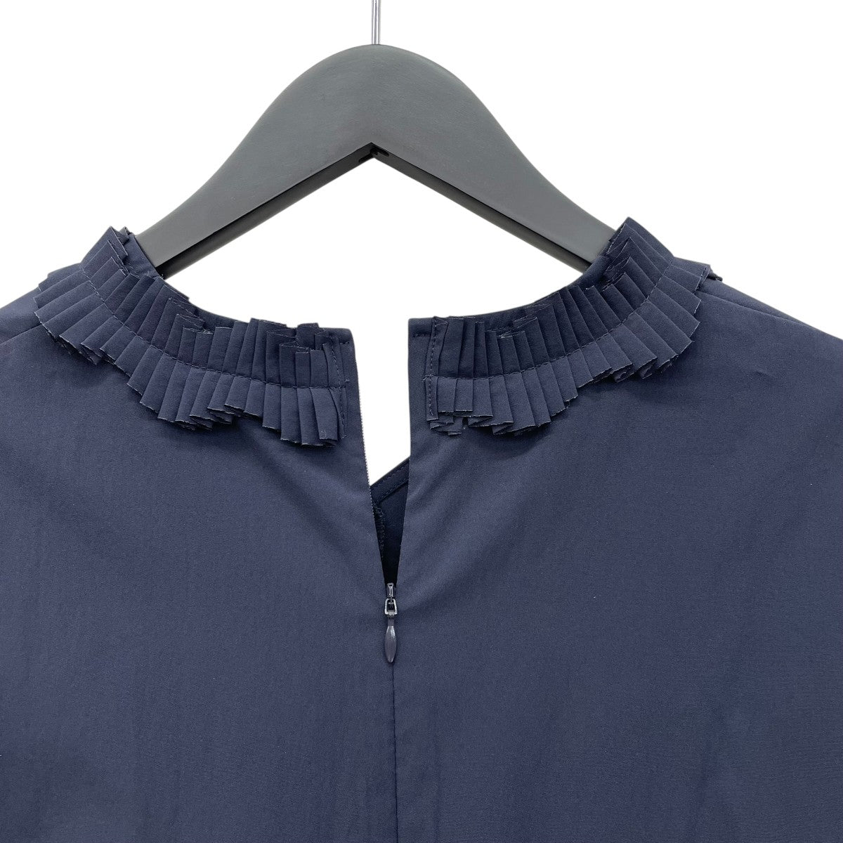 UNITED ARROWS タックフリルVネックハーフスリーブブラウス1516-199-1651 古着・中古-4枚目のアイテム画像