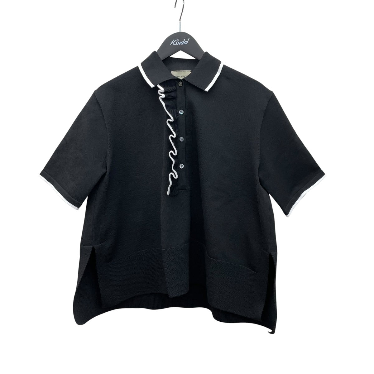 UNITED ARROWS TOKYO ミニマルフリル半袖ニット1518-106-1912 古着・中古-1枚目のアイテム画像