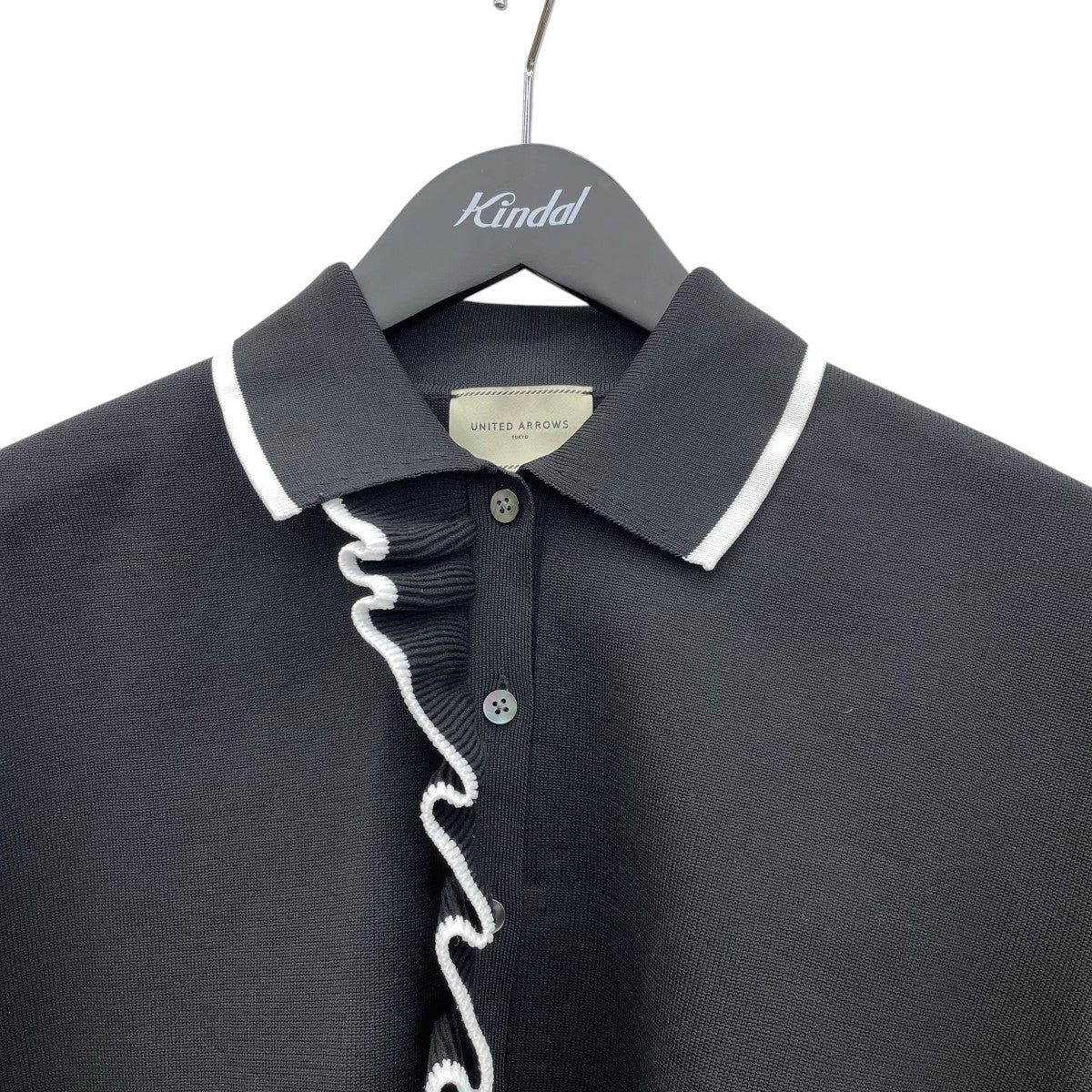 UNITED ARROWS TOKYO ミニマルフリル半袖ニット1518-106-1912 古着・中古-3枚目のアイテム画像