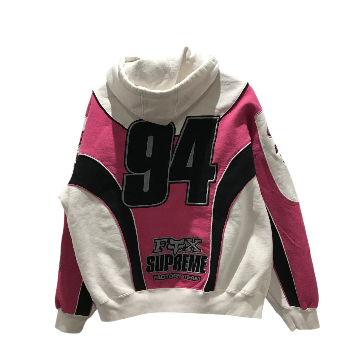Supreme×FOX RACING 【Zip Up Hoodie】ジップパーカー ホワイト サイズ