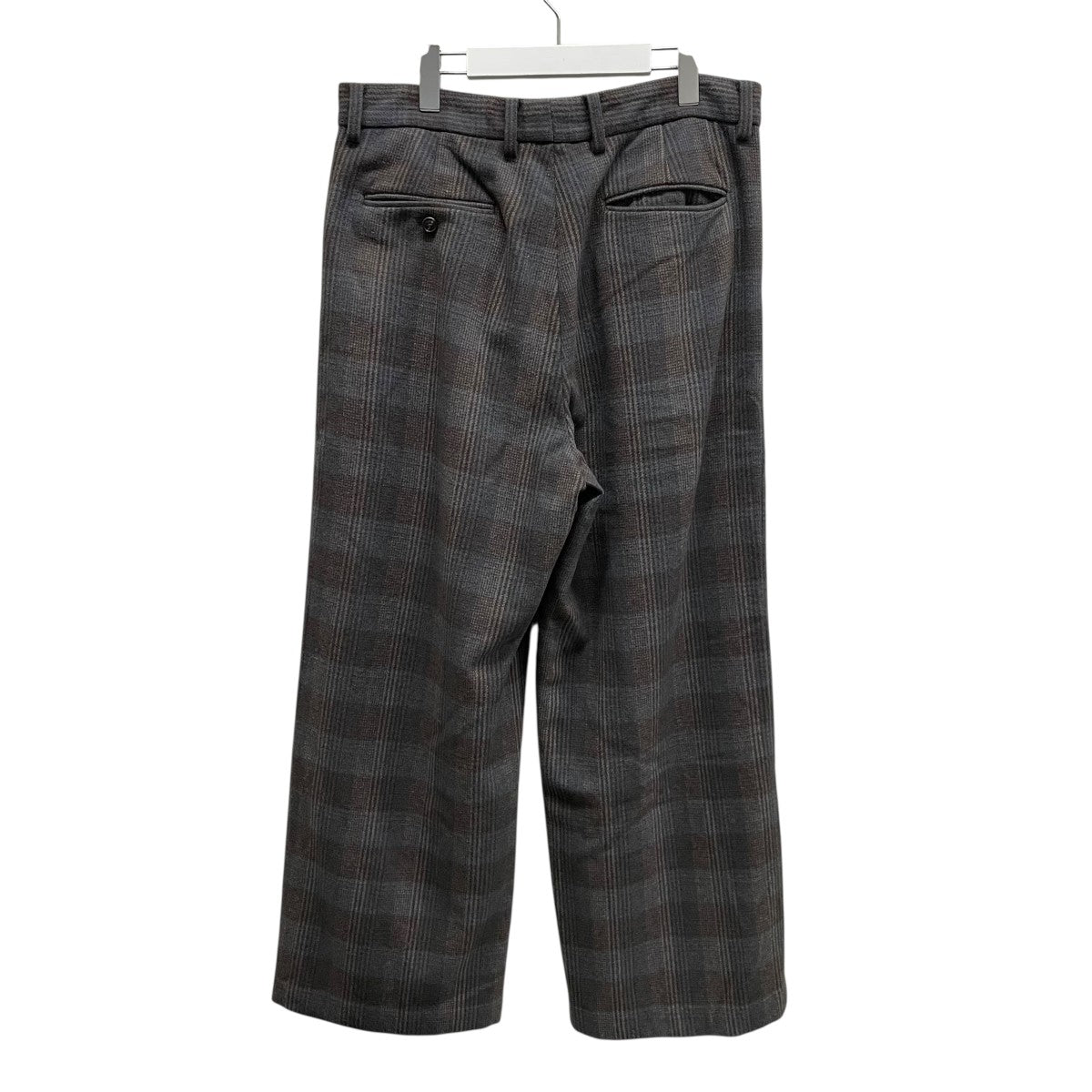 WOOL CHECK WIDE PANTSカシミヤ混トラウザーパンツ19FUP09