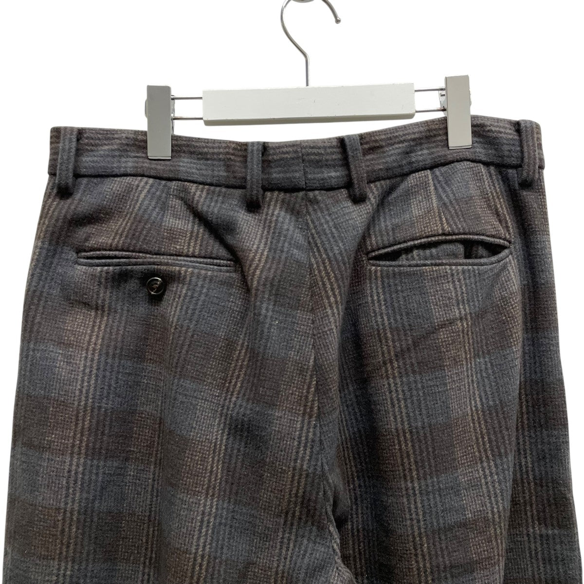 URU WOOL CHECK WIDE PANTSカシミヤ混トラウザーパンツ19FUP09 古着・中古-6枚目のアイテム画像