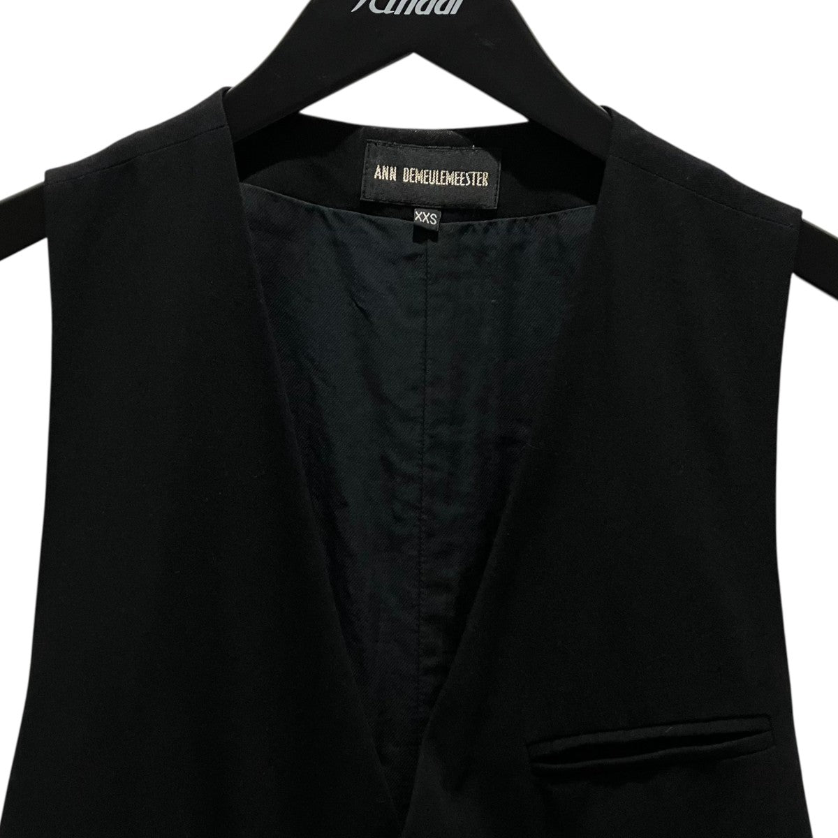 アンドゥムルメステール ﾌﾞﾗｯｸ 燕尾 ﾛﾝｸﾞｼﾞﾚ/ﾍﾞｽﾄ 36 Ann Demeulemeester - ANN DEMEULEMEESTER アンドゥムルメステール
