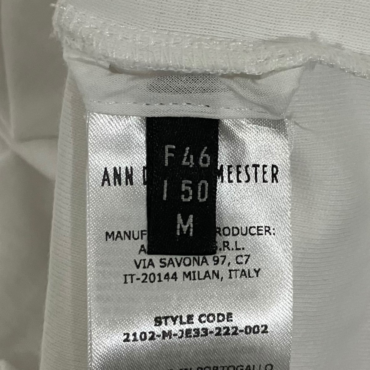 ANN DEMEULEMEESTER holyプリントTシャツ2102-M-JE33-222-002 古着・中古-6枚目のアイテム画像