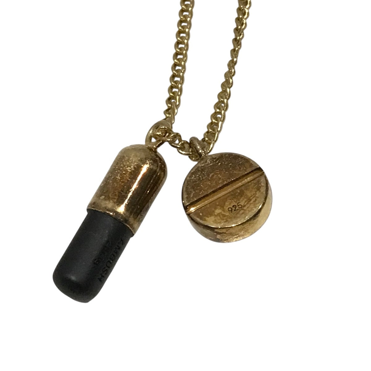 AMBUSH(アンブッシュ) プルチャームネックレス ゴールド×ブラック