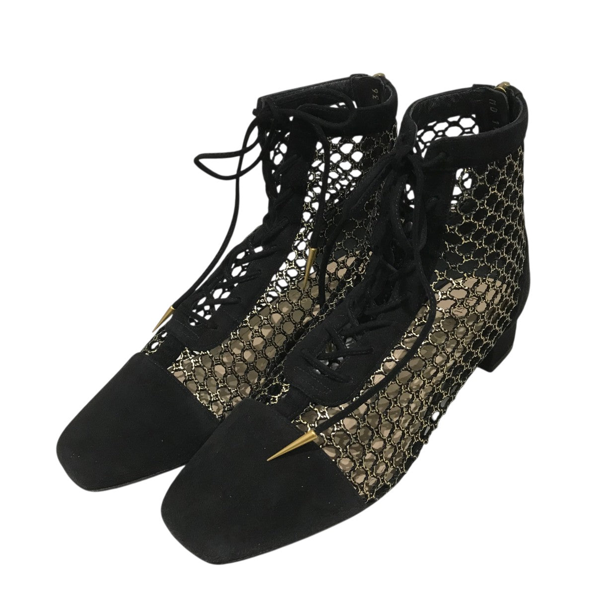 Christian Dior メッシュレースアップブーツ 古着・中古-1枚目のアイテム画像