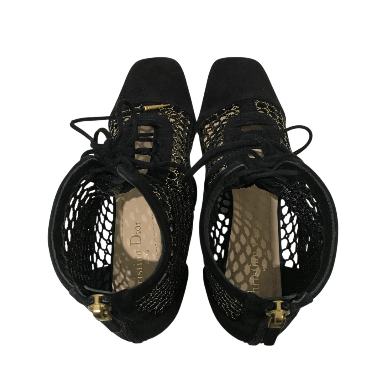 Christian Dior メッシュレースアップブーツ 古着・中古-2枚目のアイテム画像