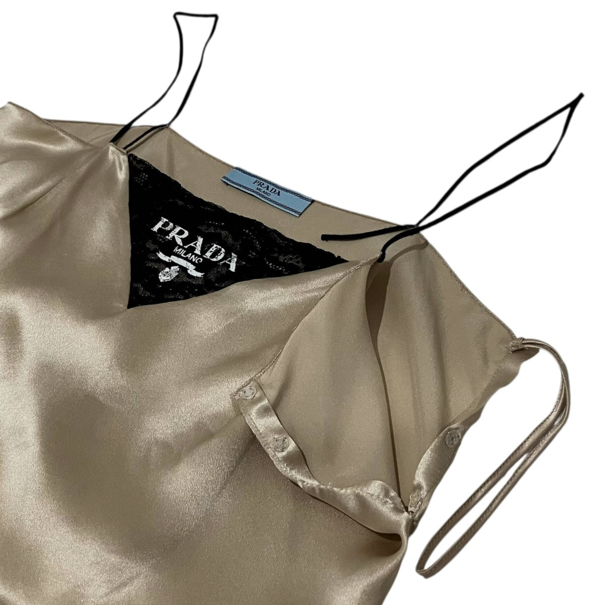 PRADA ロゴサテンキャミソールP952L 古着・中古-5枚目のアイテム画像