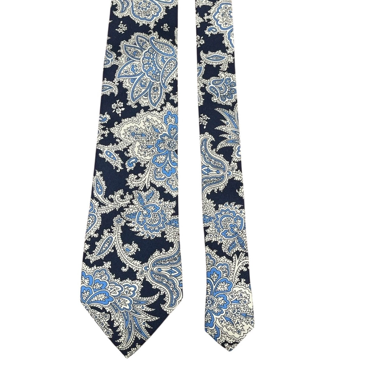 ETRO(エトロ) ペイズリーネクタイ ネイビー×ホワイト｜【公式