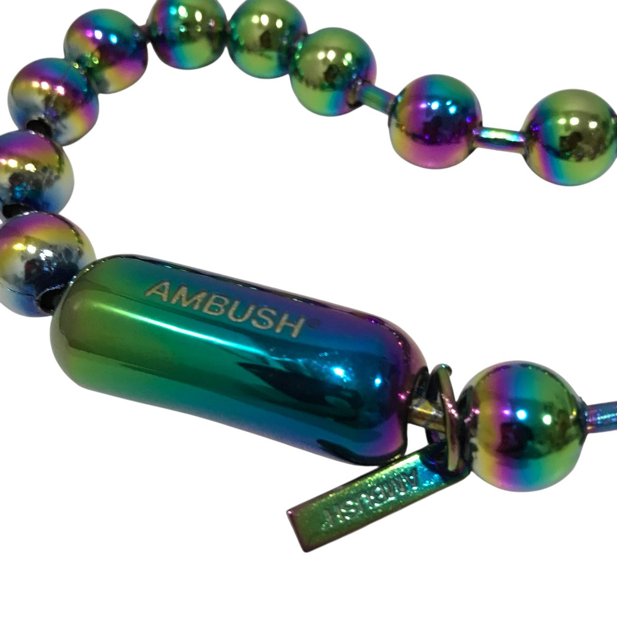 AMBUSH(アンブッシュ) ボールチェーンネックレス グリーン×パープル