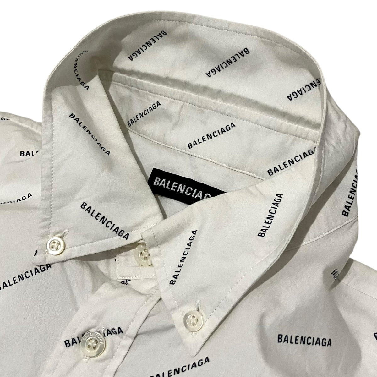 BALENCIAGA 総柄半袖シャツ534332 古着・中古-6枚目のアイテム画像