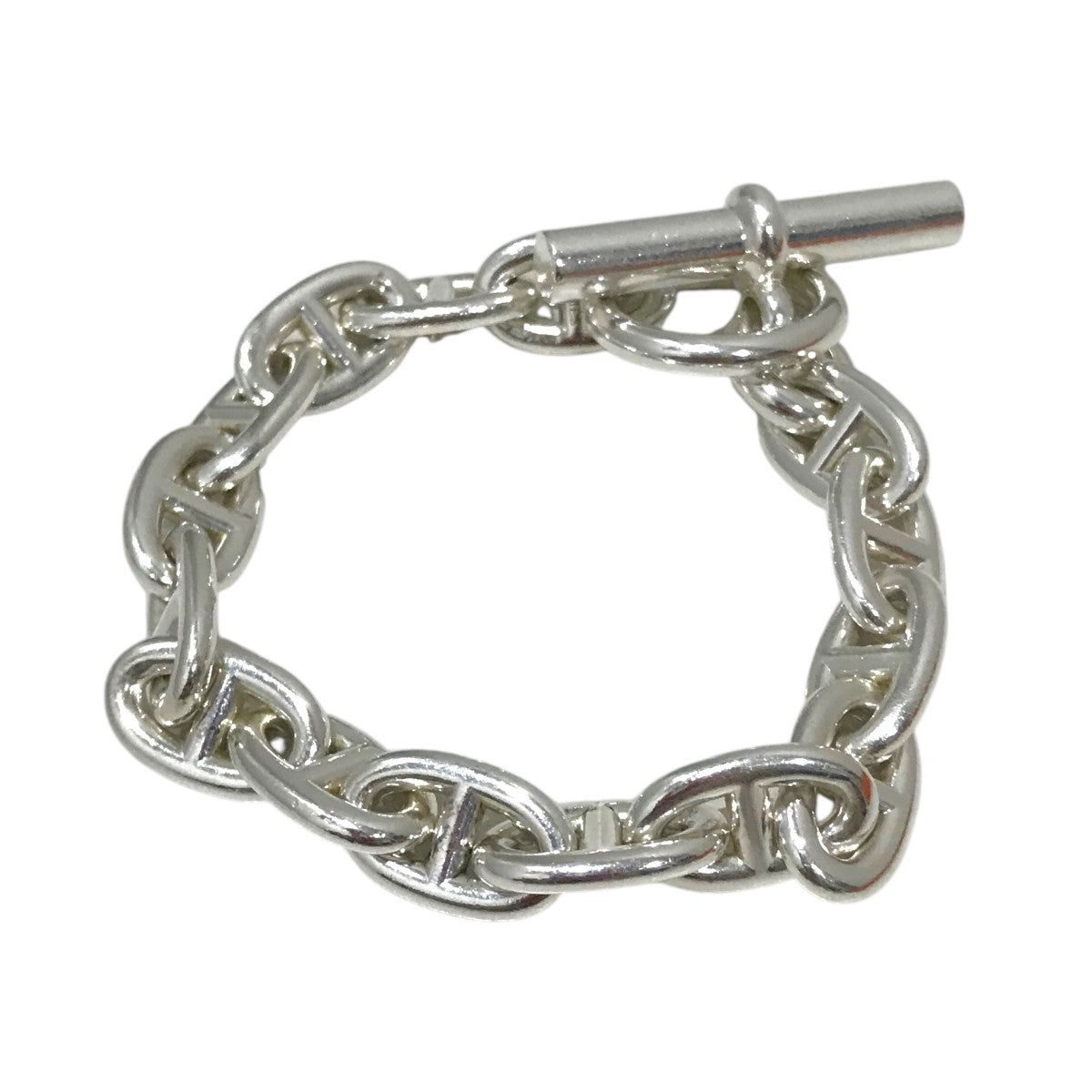 HERMES 【シェーヌダンクル MM】シルバーブレスレット 古着・中古-1枚目のアイテム画像