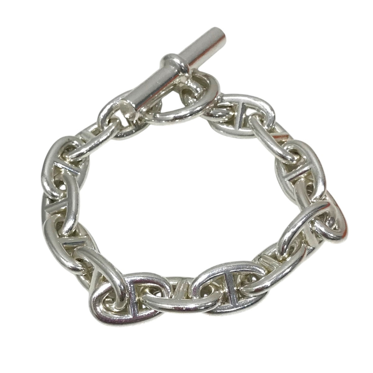 HERMES 【シェーヌダンクル MM】シルバーブレスレット 古着・中古-2枚目のアイテム画像