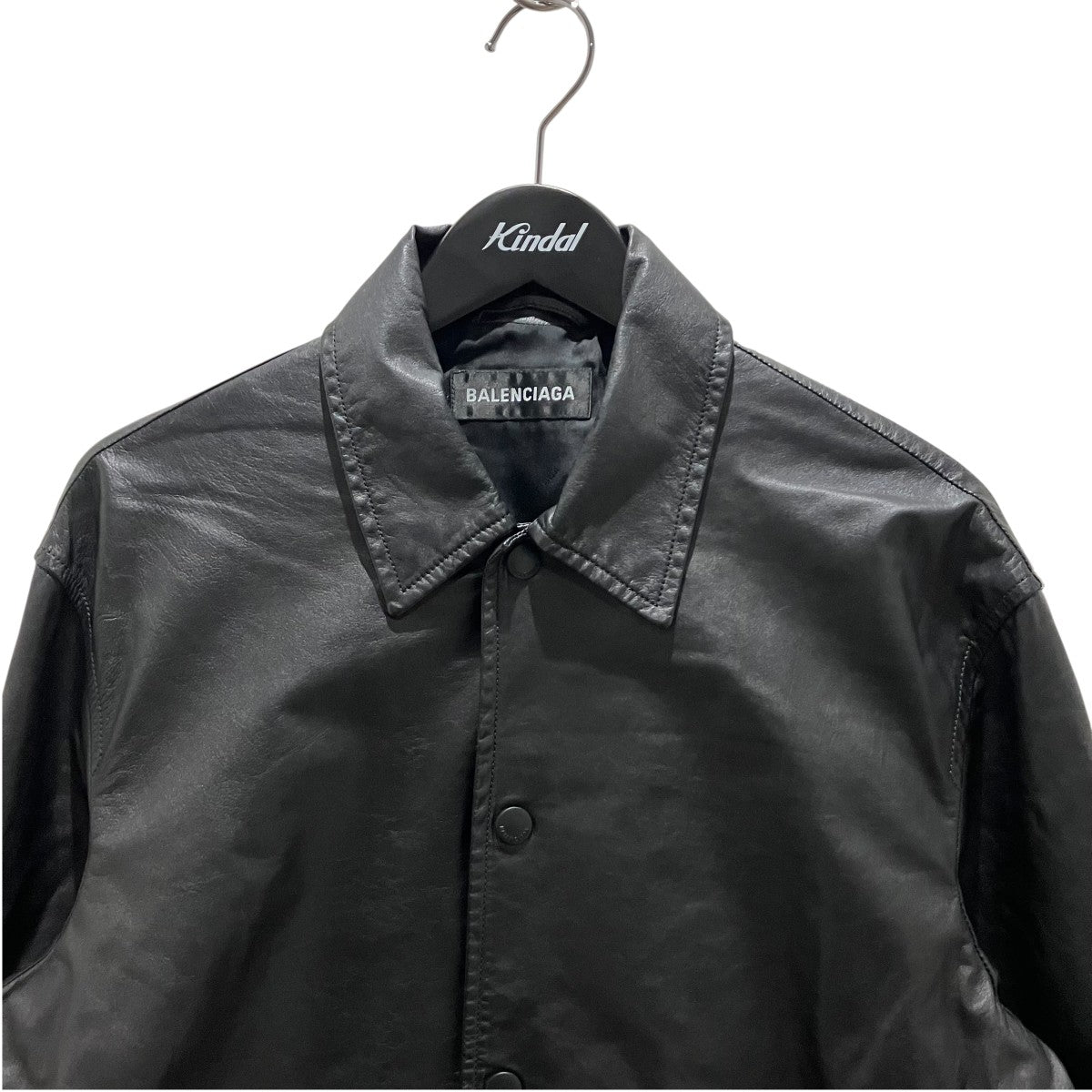BALENCIAGA ソフトバッファロースキンレザージャケットレザーコーチジャケット626479 古着・中古-3枚目のアイテム画像