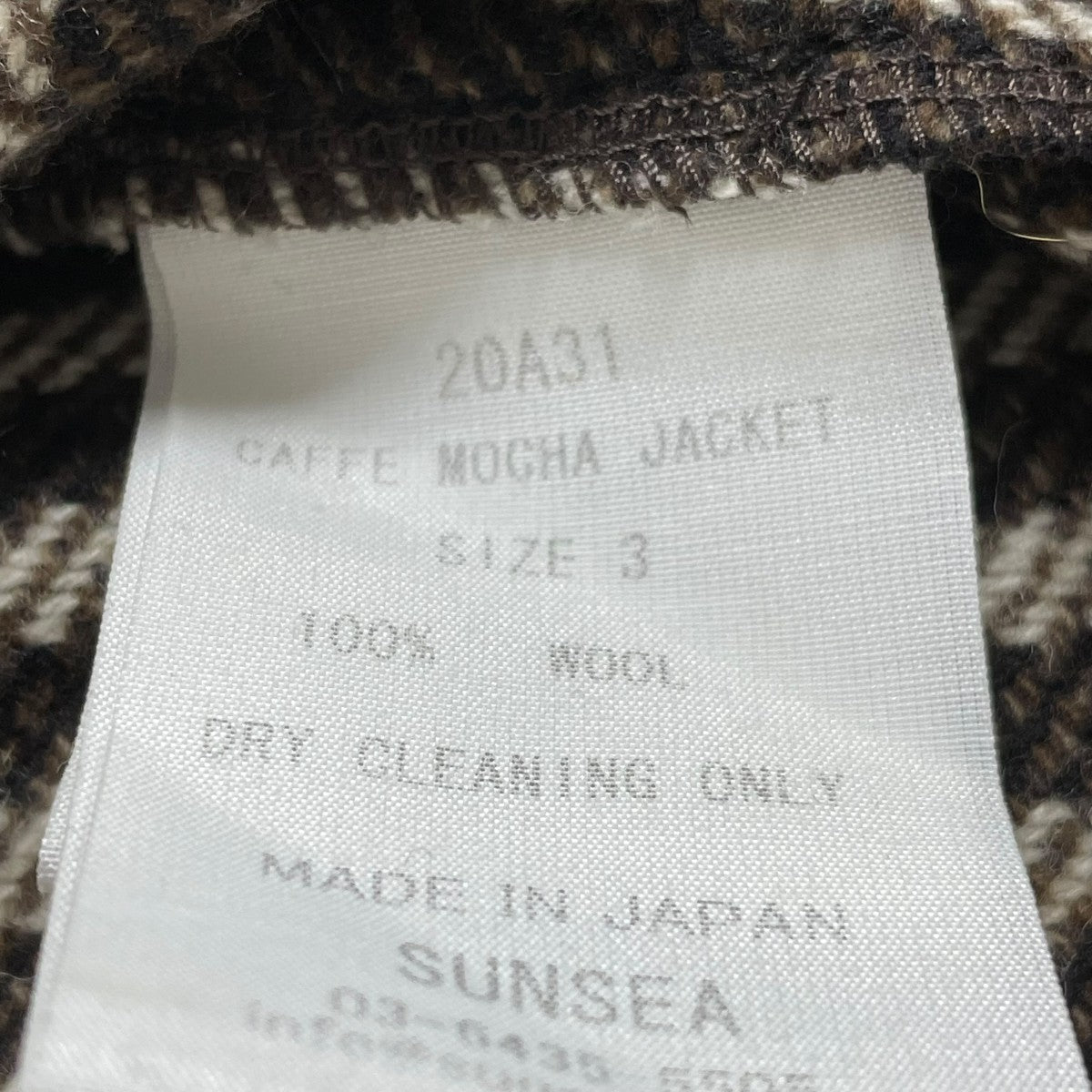 CAFFE MOCHA JACKETテーラードジャケット20A31