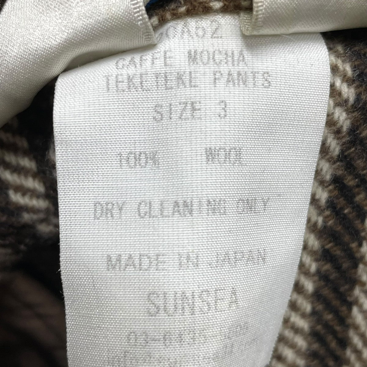 CAFFE MOCHA TEKETEKE PANTSウールパンツ20A52