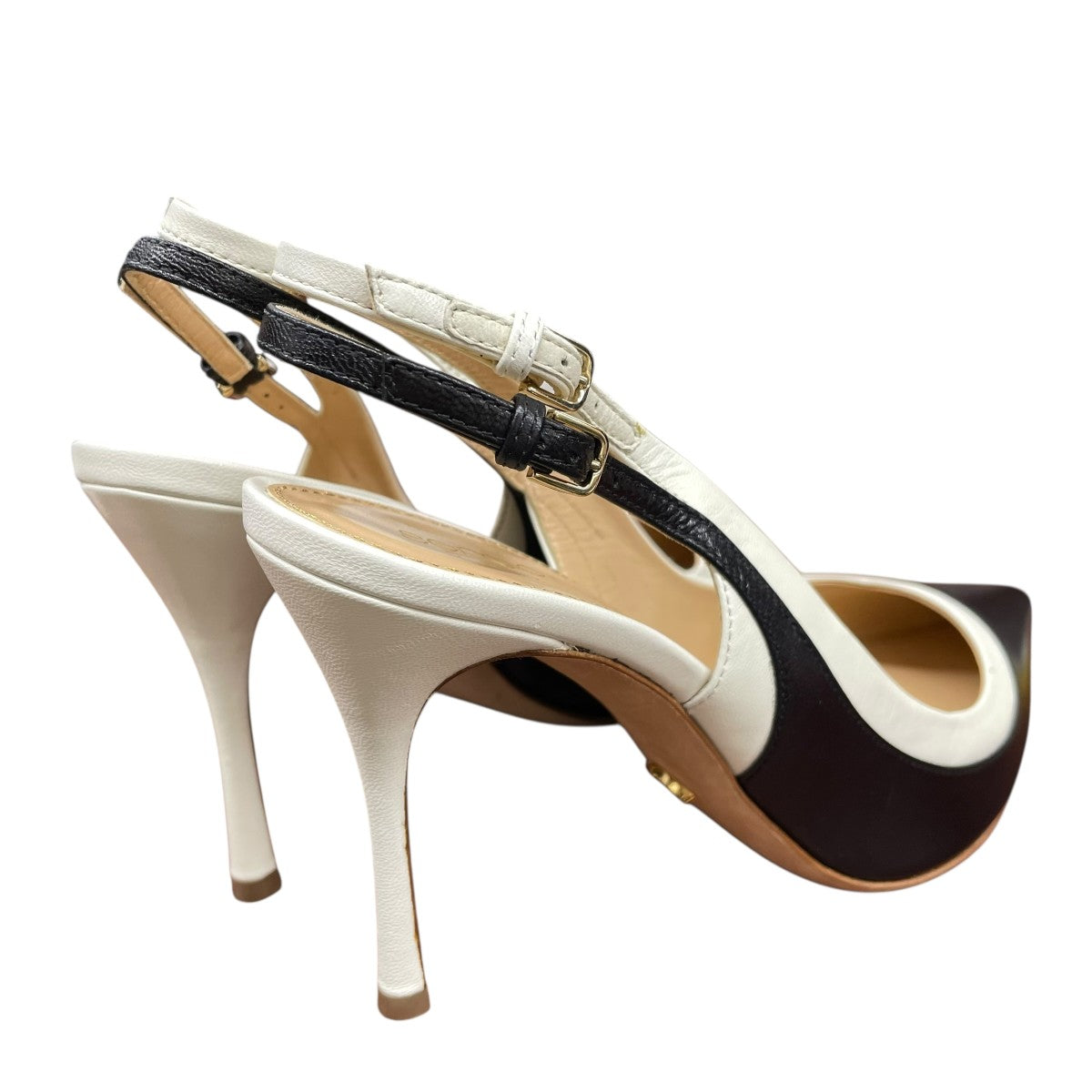 sergio rossi(セルジオロッシ) バックスリングパンプス ホワイト