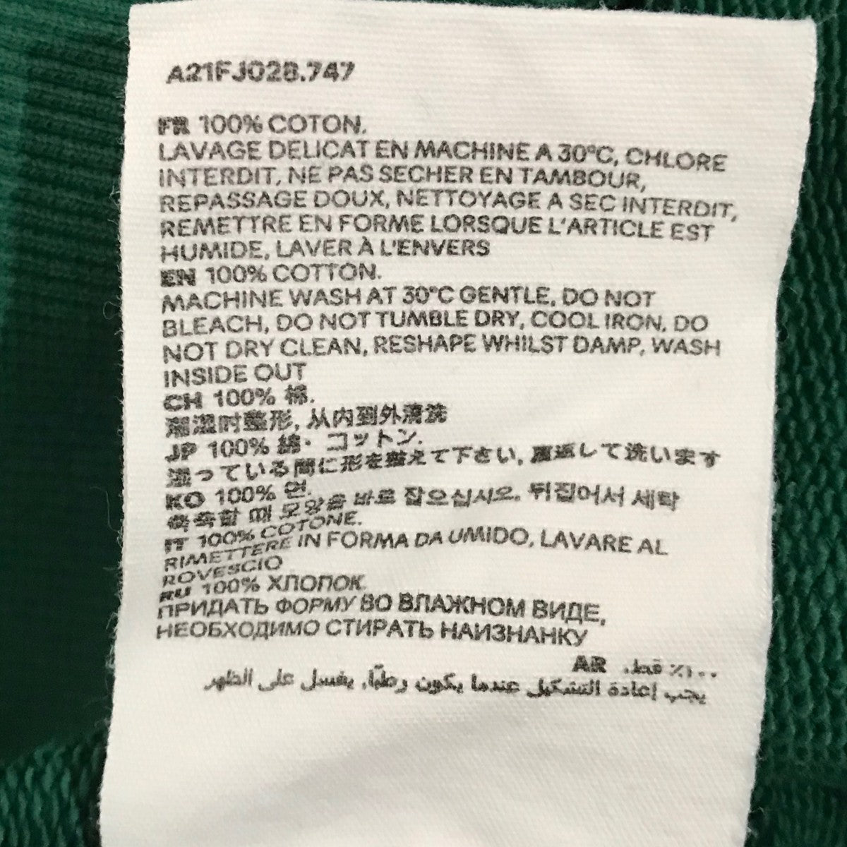 胸ロゴラグランスウェットA21FJ028.747