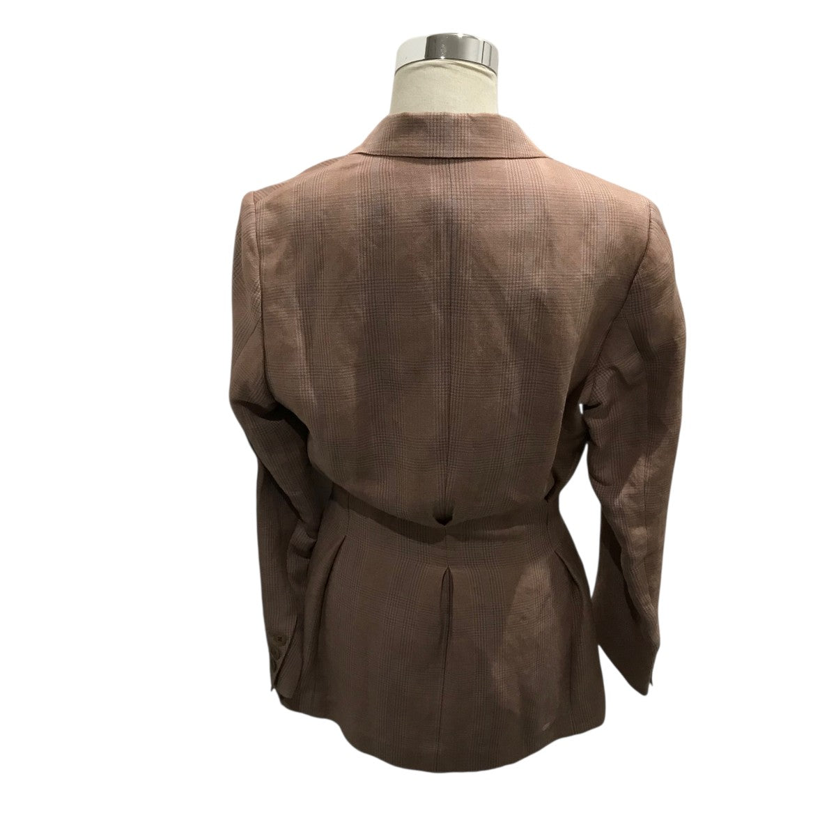 レーヨンリネン グレンチェックジャケット35-07-52-07354