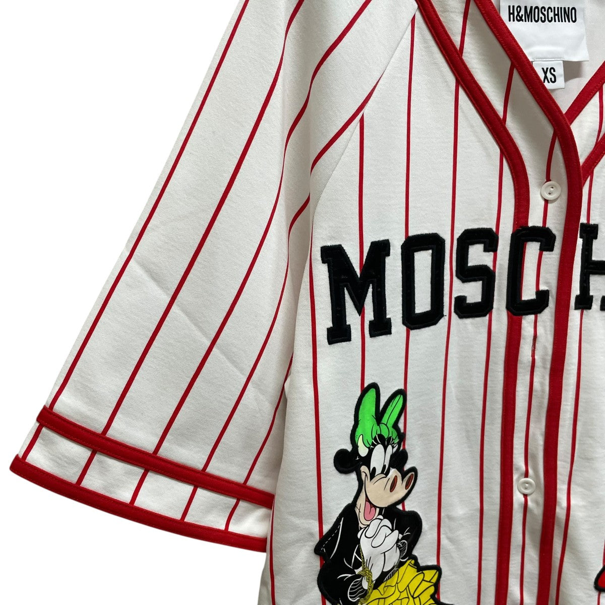 H＆M×MOSCHINO ベースボールシャツ 古着・中古-4枚目のアイテム画像