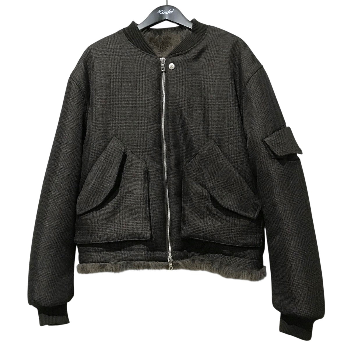 NULLUS 24AW【EVERSIBLE SORONA PADDED BOMBER】リバーシブルブルゾンNUAW24JAC007-BRN 古着・中古-1枚目のアイテム画像