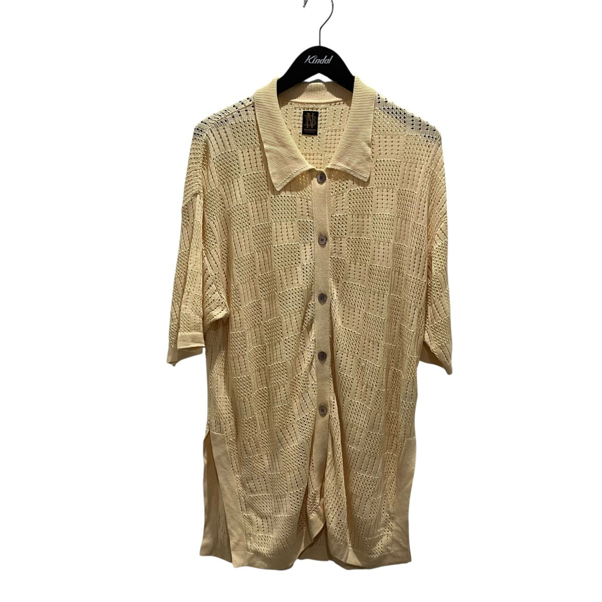 BATONER 24SS【WOODPULP SUMMER KNIT POLO CARDIGAN】半袖ニットポロシャツBN-24SL-050 古着・中古-1枚目のアイテム画像
