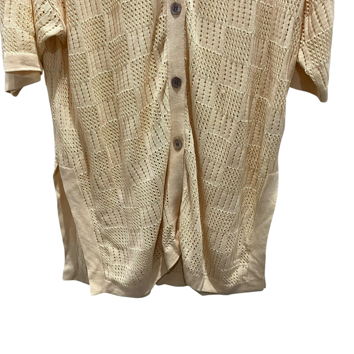 BATONER 24SS【WOODPULP SUMMER KNIT POLO CARDIGAN】半袖ニットポロシャツBN-24SL-050 古着・中古-4枚目のアイテム画像