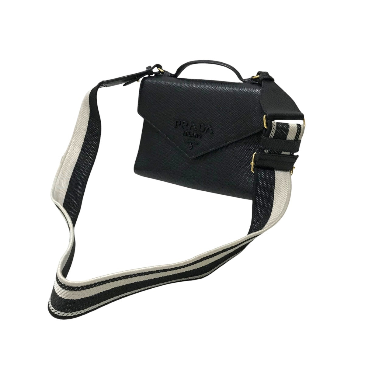 PRADA 【モノクローム】ショルダーバッグ1BD317 古着・中古-1枚目のアイテム画像