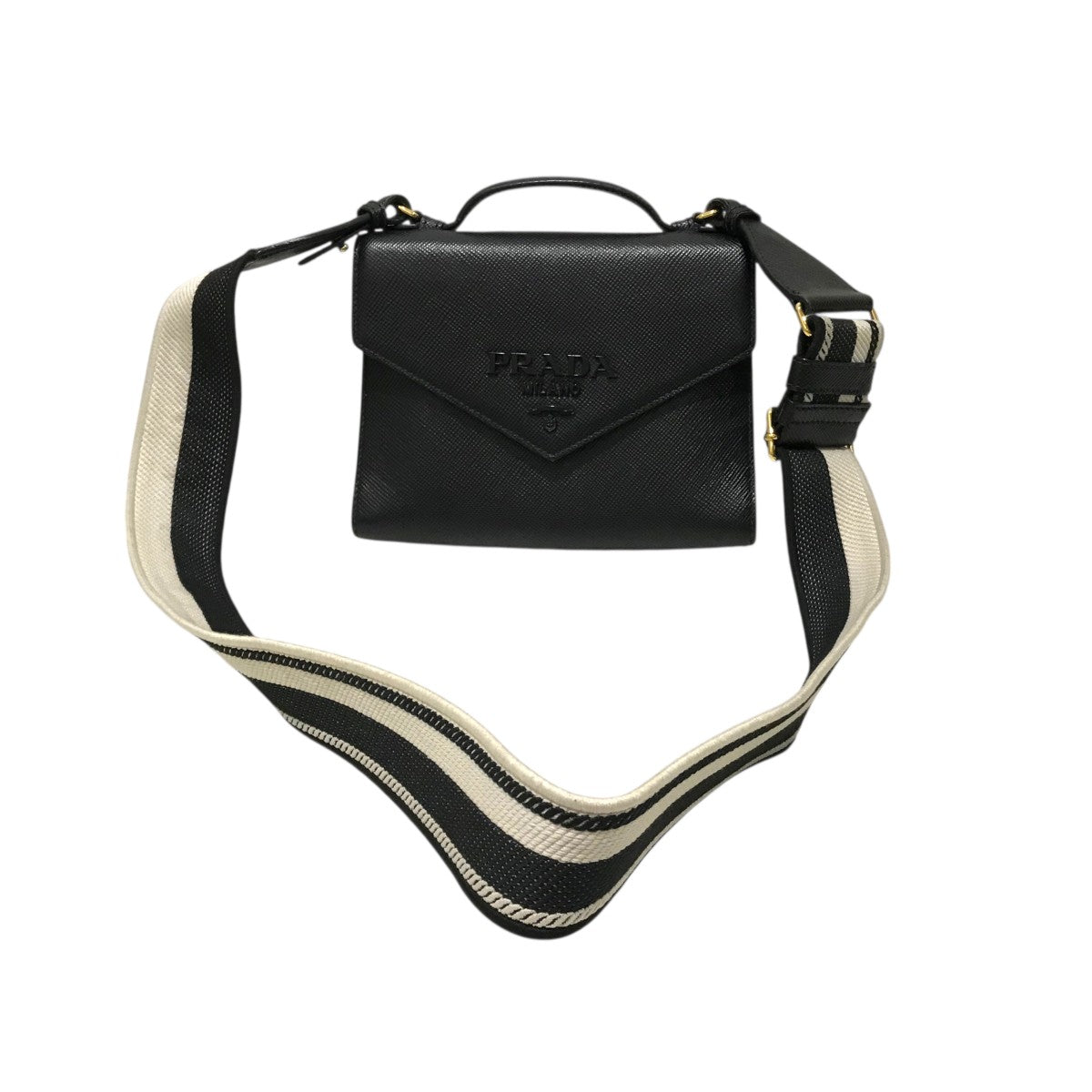 PRADA 【モノクローム】ショルダーバッグ1BD317 古着・中古-2枚目のアイテム画像
