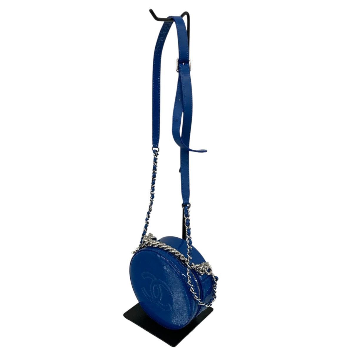 CHANEL パテントラウンドチェーンショルダーバッグ 古着・中古-1枚目のアイテム画像