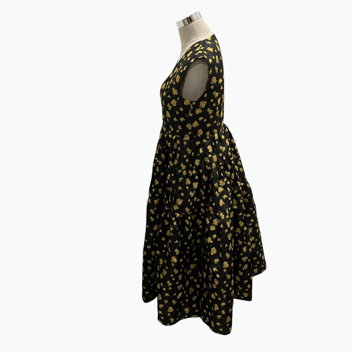 SEVEN TEN by MIHO KAWAHITO Vネックジャガードワンピース9A503 古着・中古-5枚目のアイテム画像