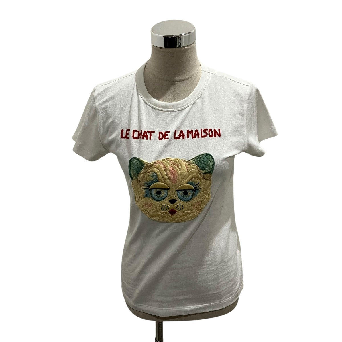 VALENTINO キャットワッペンTシャツ783MG25J9LD 古着・中古-1枚目のアイテム画像