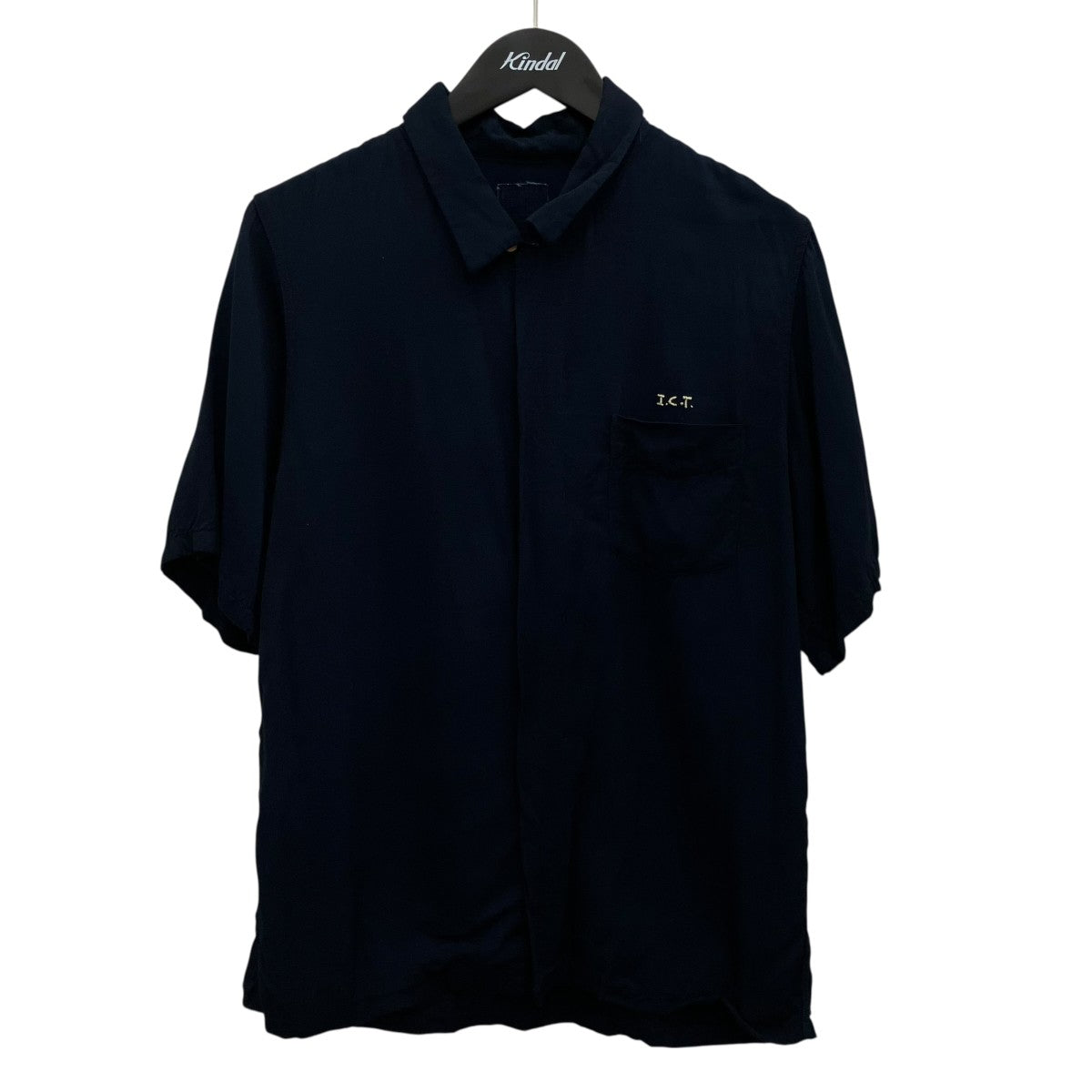 VISVIM 【FREE EDGE SHIRT S／S】インディゴ染めオープンカラーレーヨンシャツ0220905011008 古着・中古-1枚目のアイテム画像